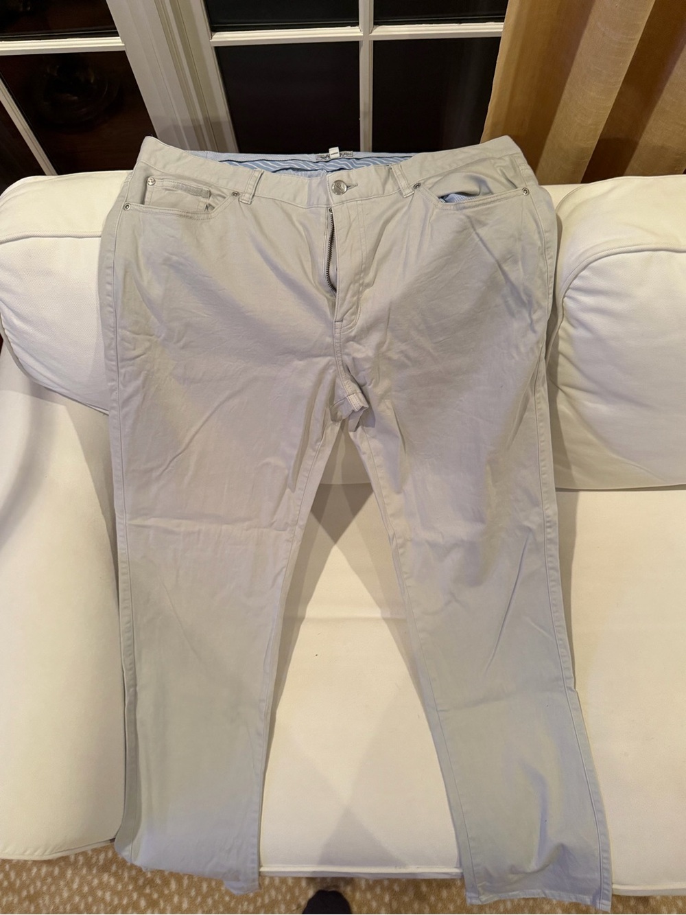 Peter Millar Men's Light Khaki Cotton 5 Pocket